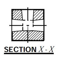 Terminal Tee Blocks NPT Porting - Cross Section