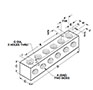 Right Angle Junction Blocks SAE Porting - Dimensional Drawing