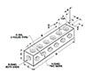 Right Angle Row Manifolds SAE Porting - Dimensional Drawing