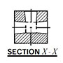 Terminal Tee Blocks SAE Porting - Cross Section